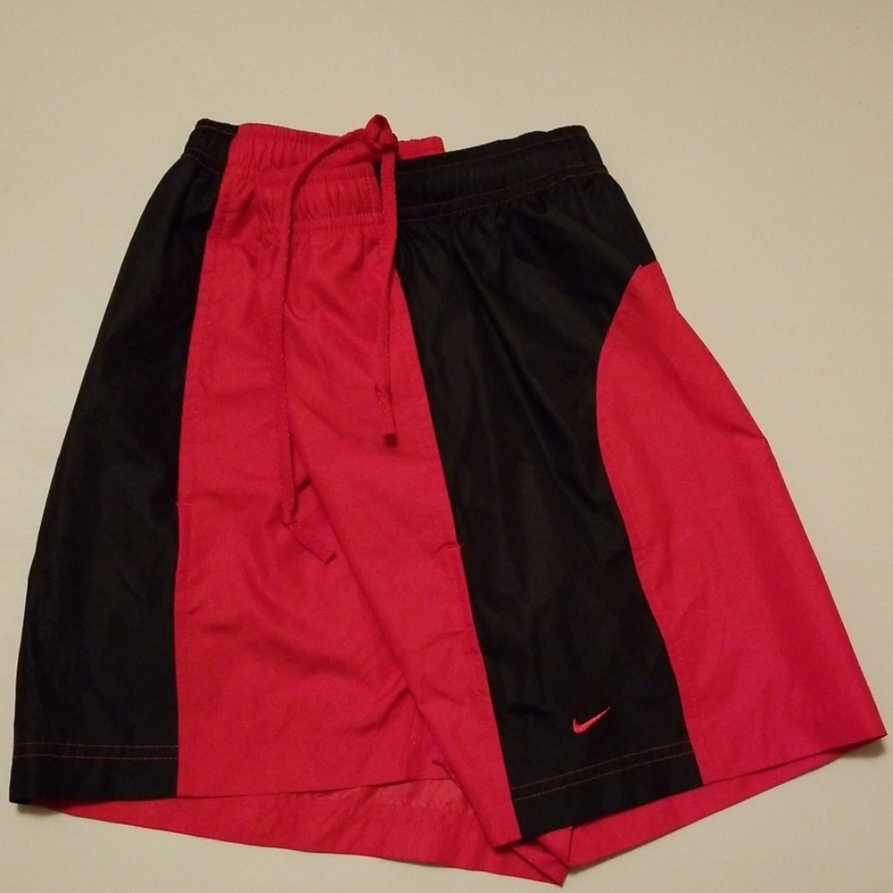 NIKE Red Black Badgers UW Madison polyester shorts